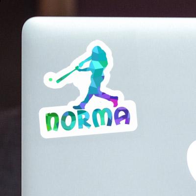 Aufkleber Norma Baseballspieler Laptop Image