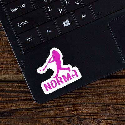 Norma Sticker Baseball Player Laptop Image