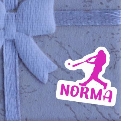 Norma Sticker Baseball Player Notebook Image