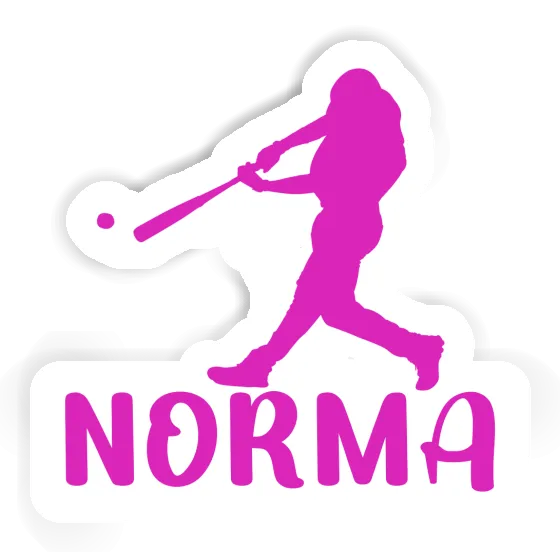 Norma Sticker Baseball Player Gift package Image