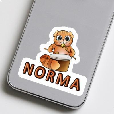 Sticker Norma Drummer Cat Notebook Image