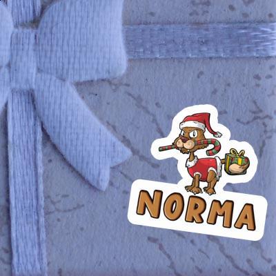 Christmas Cat Sticker Norma Gift package Image