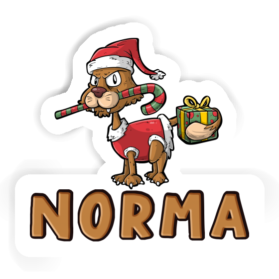 Christmas Cat Sticker Norma Notebook Image