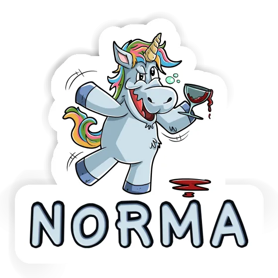 Wine Unicorn Sticker Norma Laptop Image