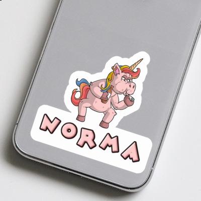 Norma Sticker Smoking Unicorn Image