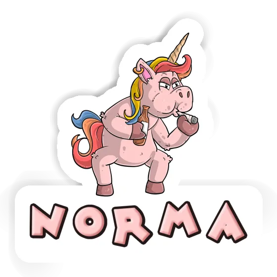 Norma Sticker Smoking Unicorn Gift package Image