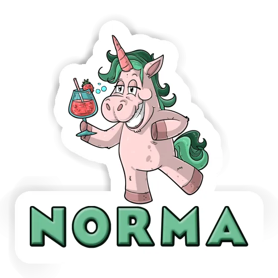 Licorne festive Autocollant Norma Gift package Image