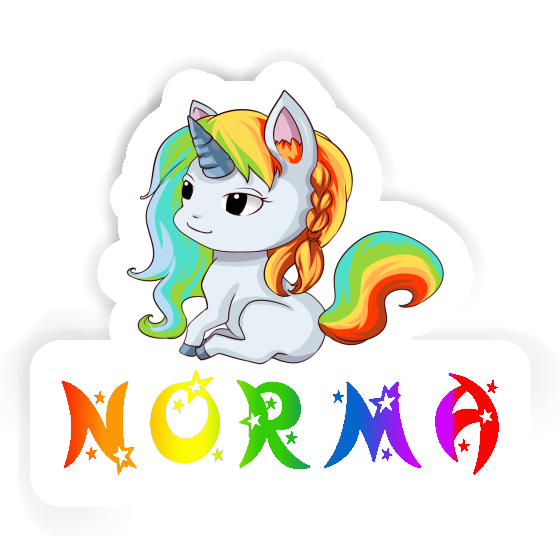 Sticker Unicorn Norma Laptop Image