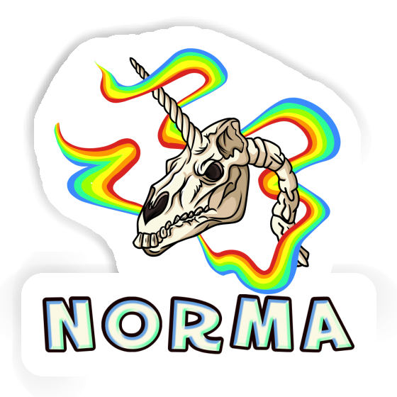 Unicorn Skull Sticker Norma Image