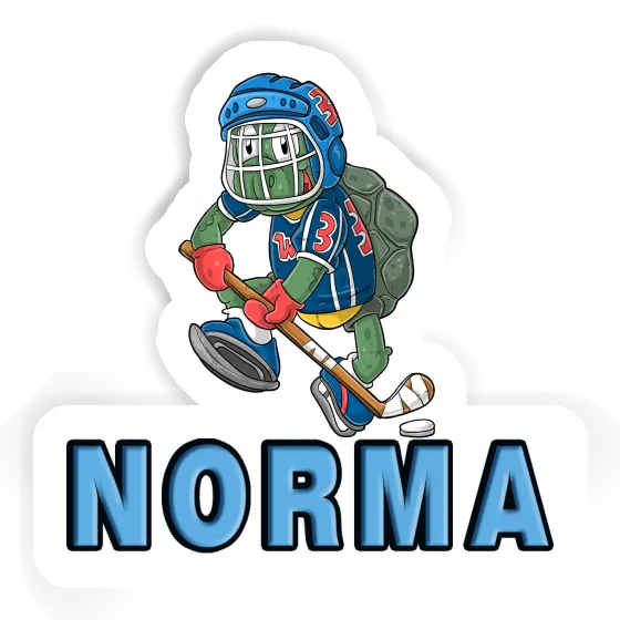 Sticker Hockey Player Norma Notebook Image