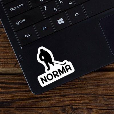 Sticker Norma Hockey Player Laptop Image