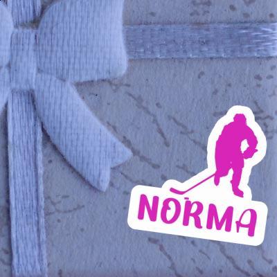 Sticker Norma Hockey Player Notebook Image