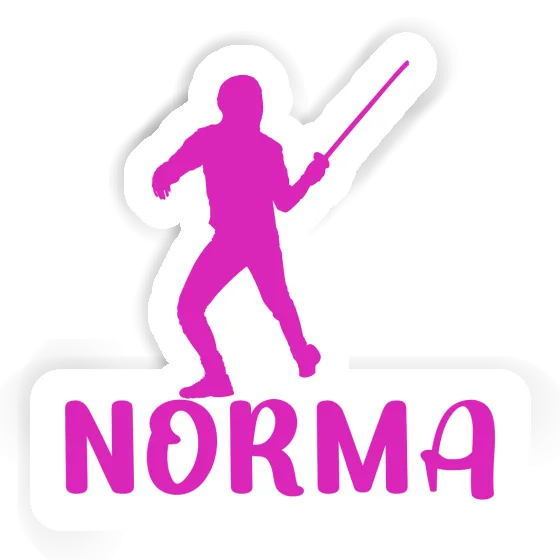 Norma Sticker Fencer Laptop Image