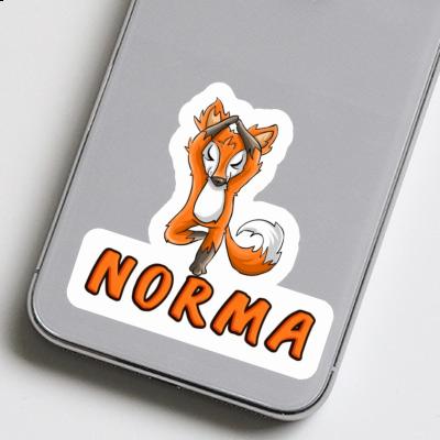 Norma Sticker Yoga Fox Notebook Image