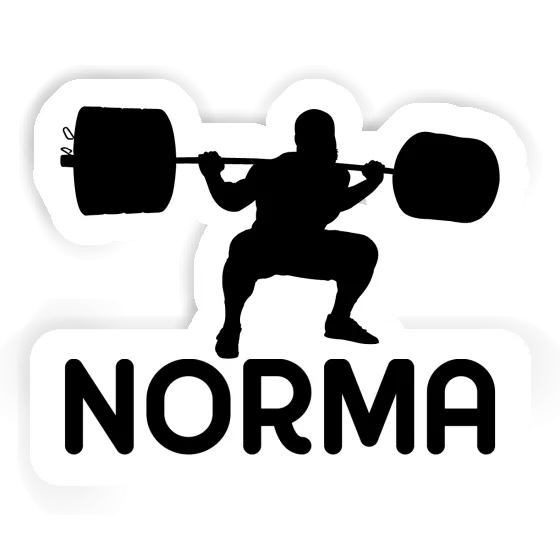 Norma Sticker Weightlifter Laptop Image