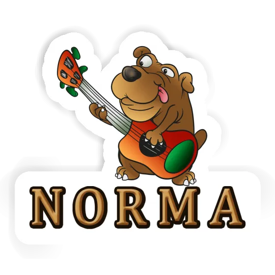 Guitar Dog Sticker Norma Gift package Image