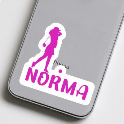 Norma Sticker Golfer Laptop Image