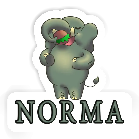 Elefant Aufkleber Norma Notebook Image