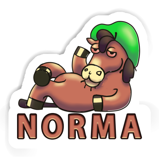 Sticker Lying horse Norma Gift package Image