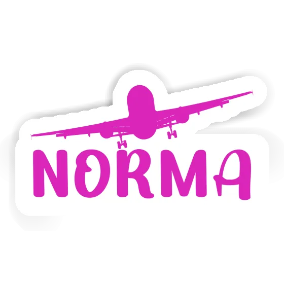 Sticker Airplane Norma Notebook Image