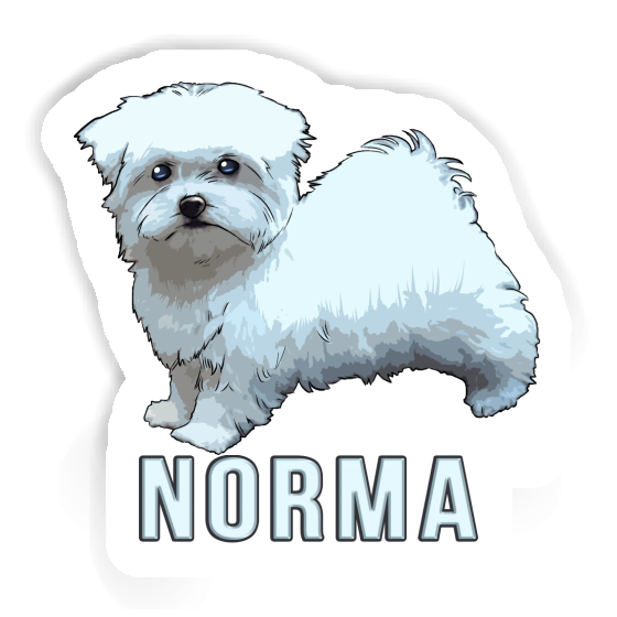 Norma Sticker Maltese Dog Image