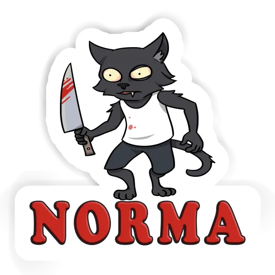 Sticker Norma Psycho-Katze Laptop Image