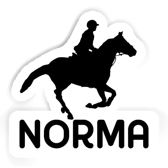 Horse Rider Sticker Norma Laptop Image