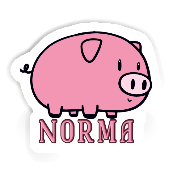 Pig Sticker Norma Notebook Image