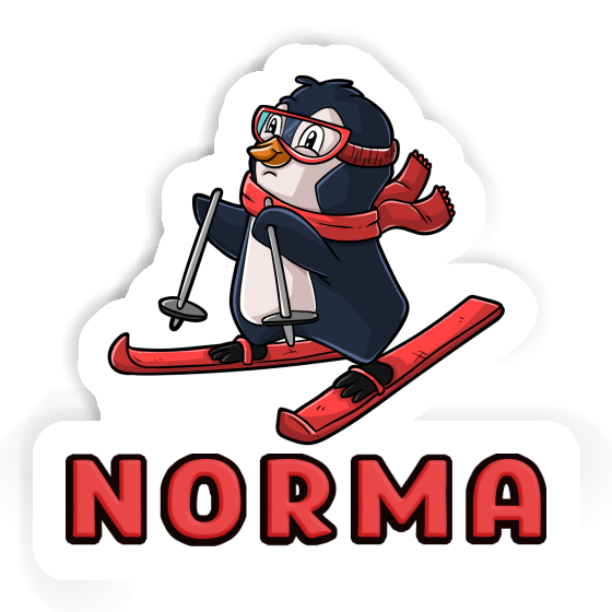 Norma Aufkleber Skifahrerin Gift package Image