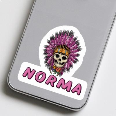 Sticker Womens Skull Norma Notebook Image