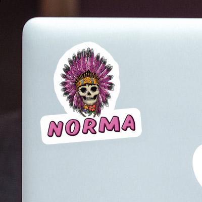 Sticker Womens Skull Norma Laptop Image