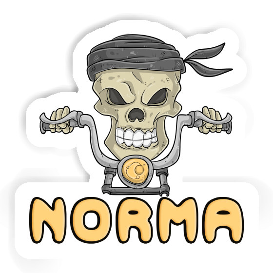 Motorbike Rider Sticker Norma Laptop Image