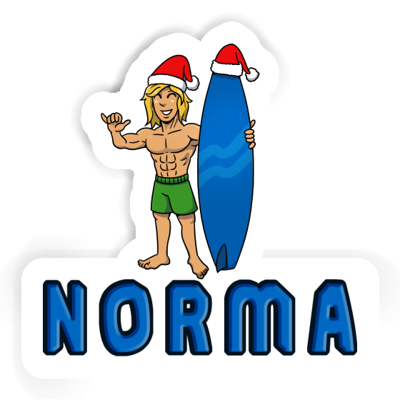 Surfeur de Noël Autocollant Norma Gift package Image