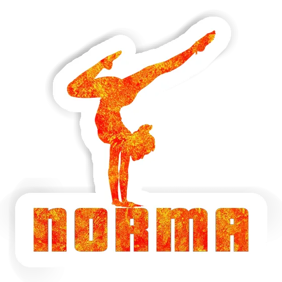 Sticker Yoga Woman Norma Notebook Image