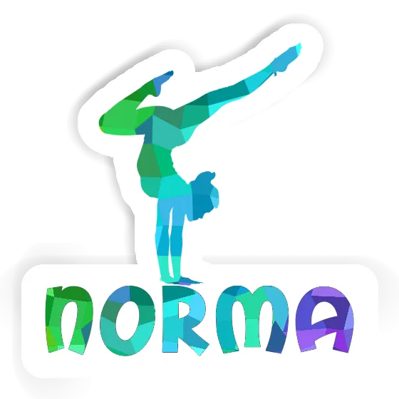 Sticker Norma Yoga Woman Laptop Image