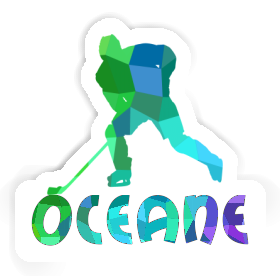 Aufkleber Eishockeyspieler Oceane Image