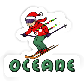 Weihnachtsskifahrer Sticker Oceane Image