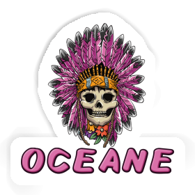 Aufkleber Oceane Damen Totenkopf Image