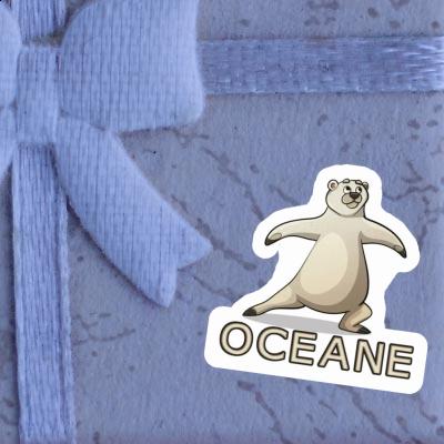 Yoga Bear Sticker Oceane Yoga Bear Sticker Oceane Image