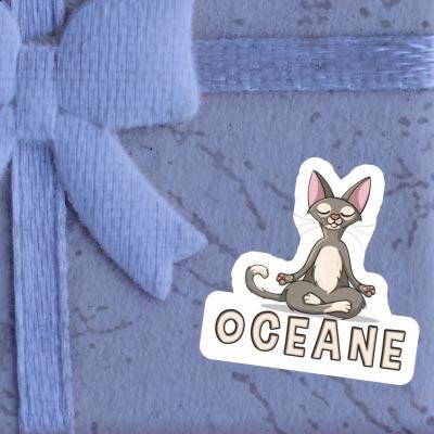Sticker Yoga-Katze Oceane Notebook Sticker Yoga-Katze Oceane Notebook Image