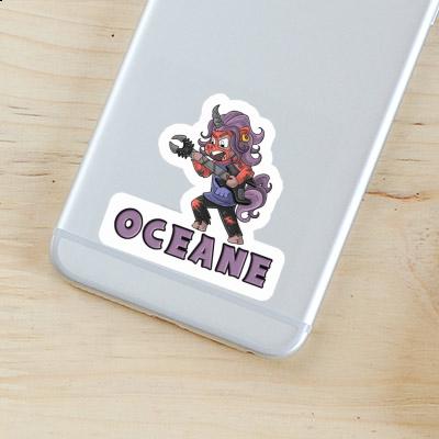 Aufkleber Oceane Rockendes Einhorn Notebook Aufkleber Oceane Rockendes Einhorn Notebook Image