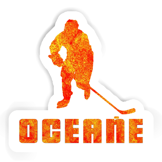 Oceane Autocollant Joueur de hockey Laptop Oceane Autocollant Joueur de hockey Laptop Image