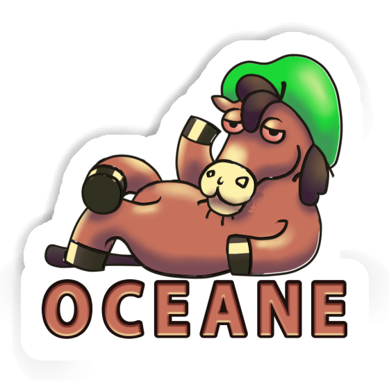 Lying horse Sticker Oceane Notebook Lying horse Sticker Oceane Notebook Image
