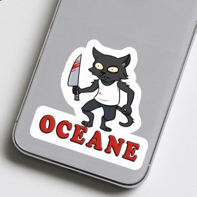 Sticker Psycho Cat Oceane Laptop Sticker Psycho Cat Oceane Laptop Image