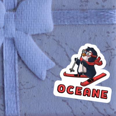 Skifahrerin Aufkleber Oceane Skifahrerin Aufkleber Oceane Image