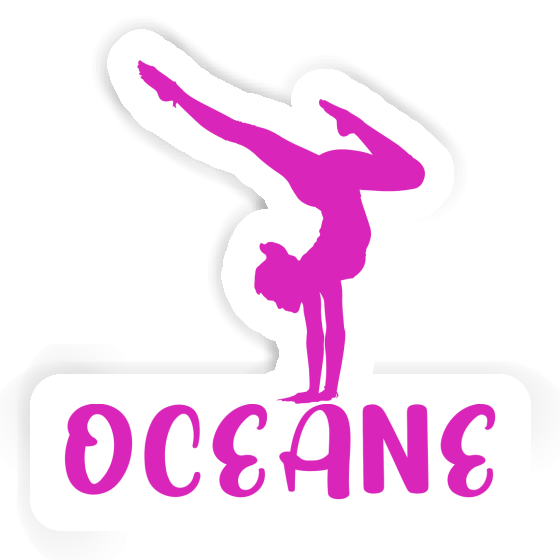 Sticker Yoga Woman Oceane Sticker Yoga Woman Oceane Image