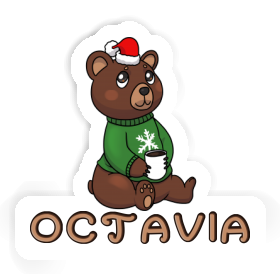 Christmas Bear Sticker Octavia Image