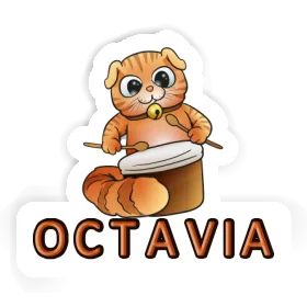 Sticker Drummer Cat Octavia Image