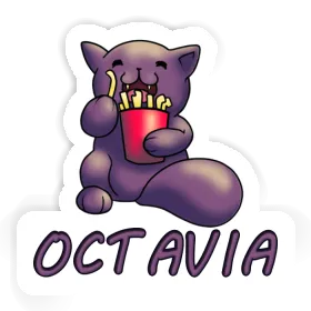 Sticker Octavia French Fry Cat Image