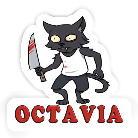Sticker Octavia Psycho Cat Image